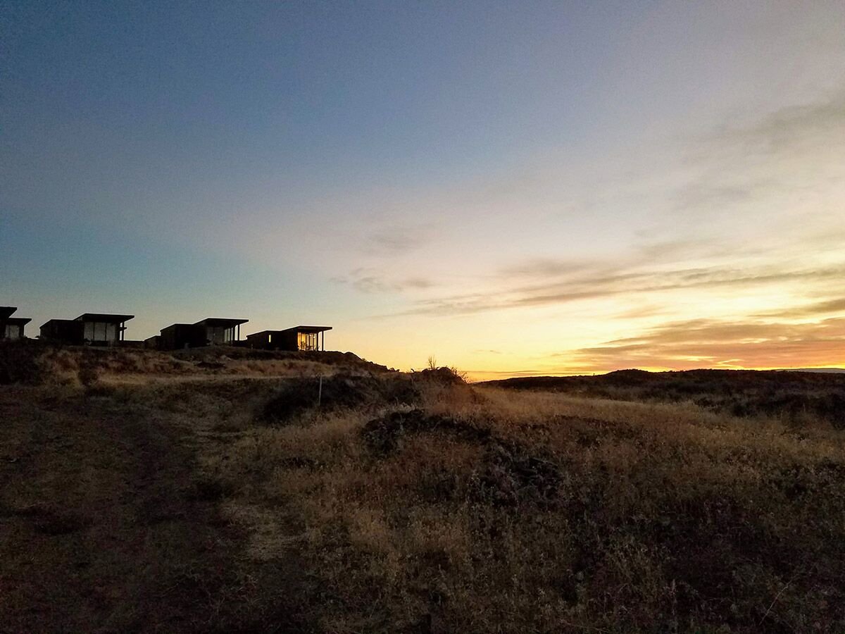 Sunset Views at The Wine Box Wine Country Airbnb in WA